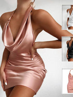 Sleeveless Backless Mini Dress
