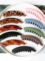Frosted Solid Color Banana Hair Clips – Fashion Ponytail Barrettes & Hair Claws for Women