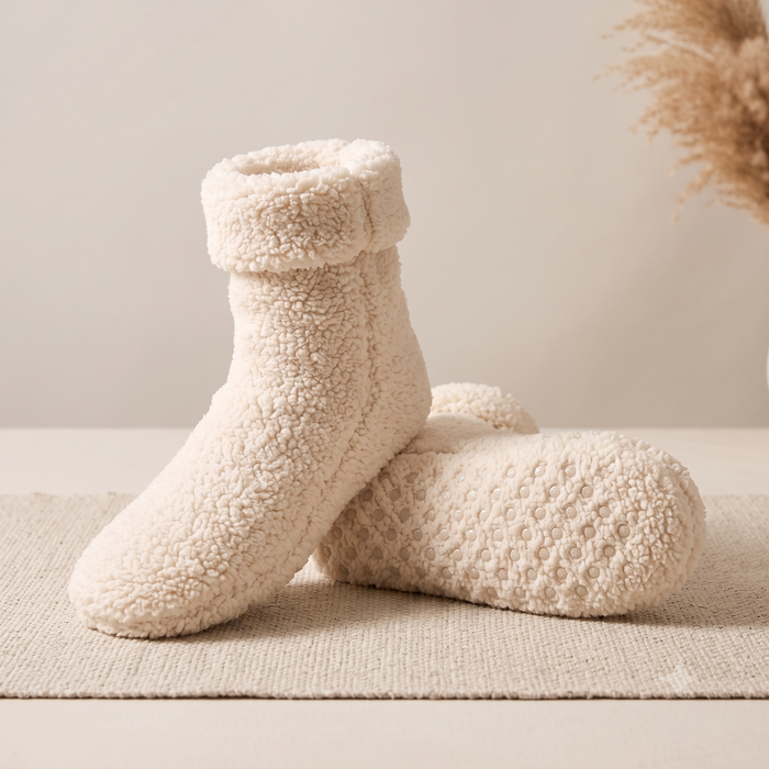 Fuzzy Cloud Slipper Socks