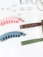 Frosted Solid Color Banana Hair Clips – Fashion Ponytail Barrettes & Hair Claws for Women